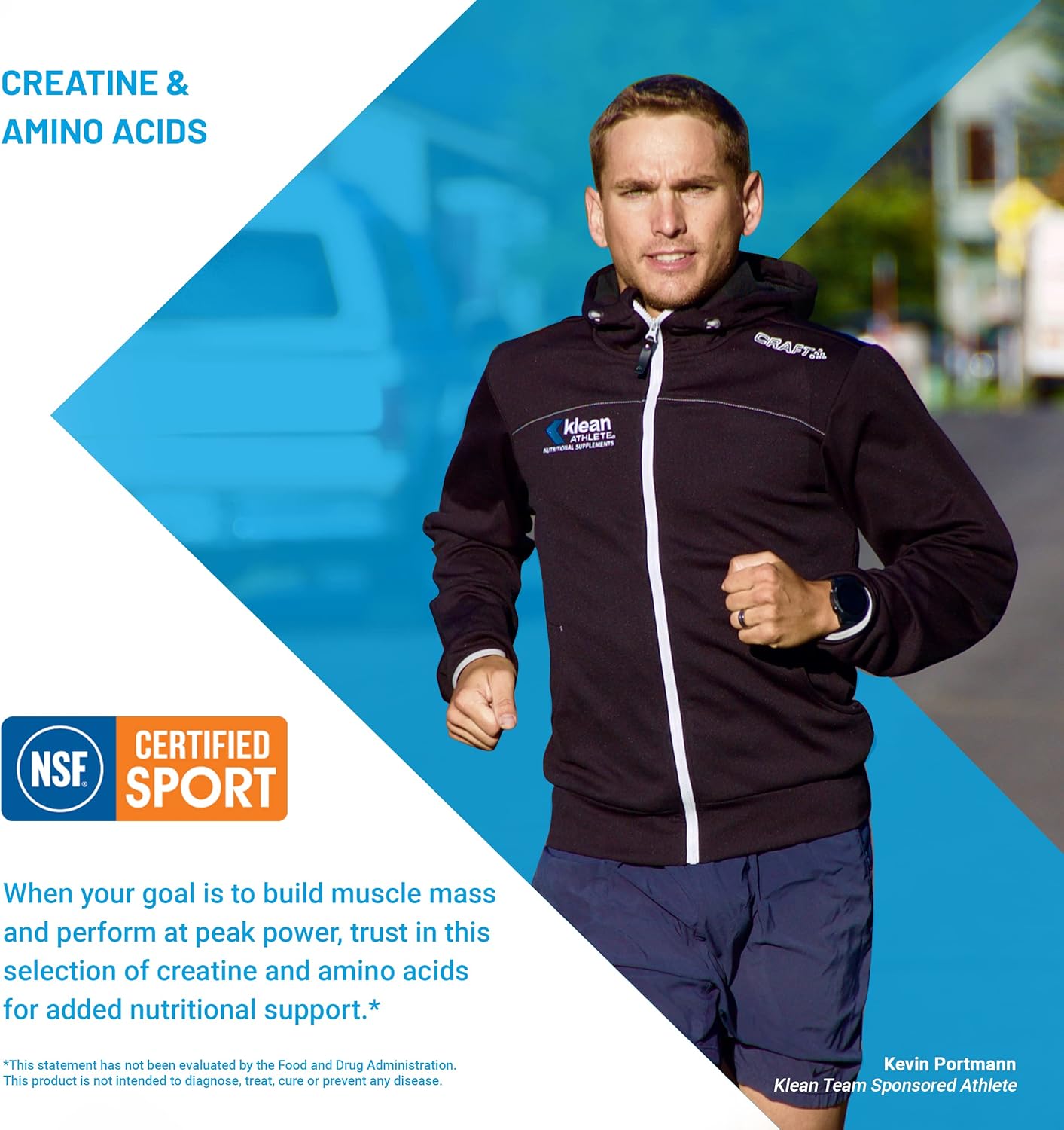 Klean Athlete Klean Creatine - Supports Muscle Strength, Performance & Recovery From Strenuous Exercise* - Nsf Certified For Sport - 11.1 Ounces - Unflavored : Health & Household