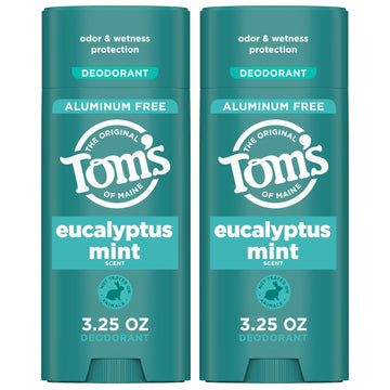 Tom’S Of Maine Eucalyptus Mint Natural Deodorant For Men And Women, Aluminum Free, 3.25 Oz, 2-Pack