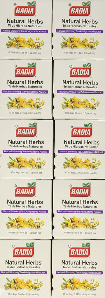 Badia Natural Herb Tea Bag, 10-Count Boxes (Pack Of 20)