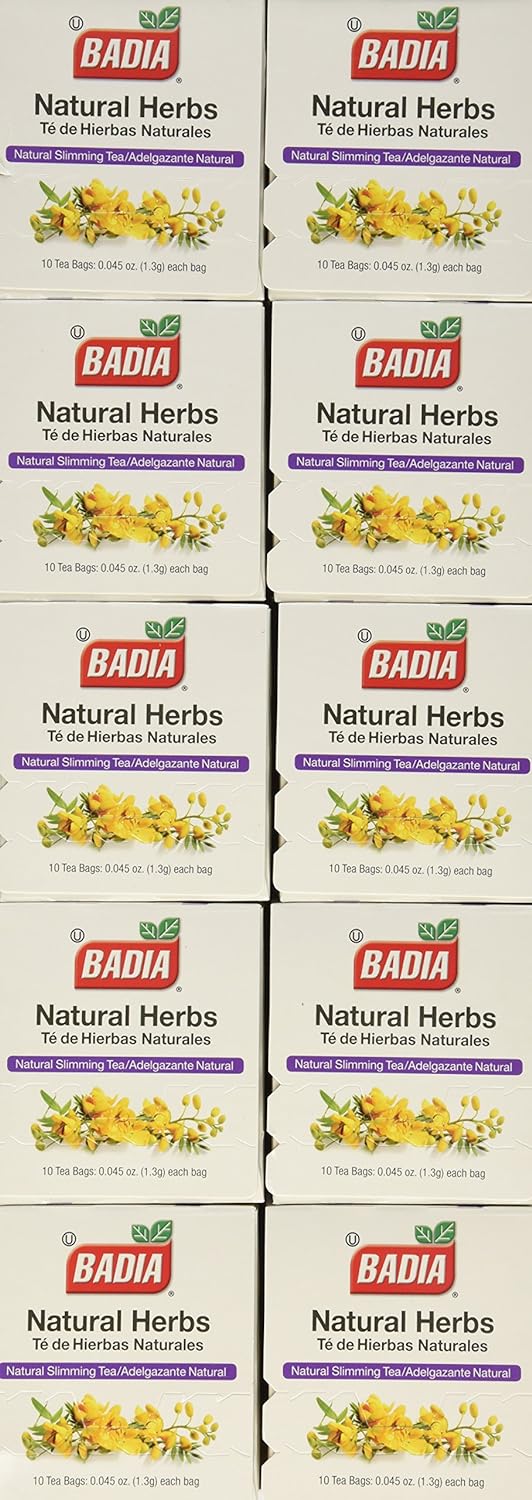 Badia Natural Herb Tea Bag, 10-Count Boxes (Pack Of 20)