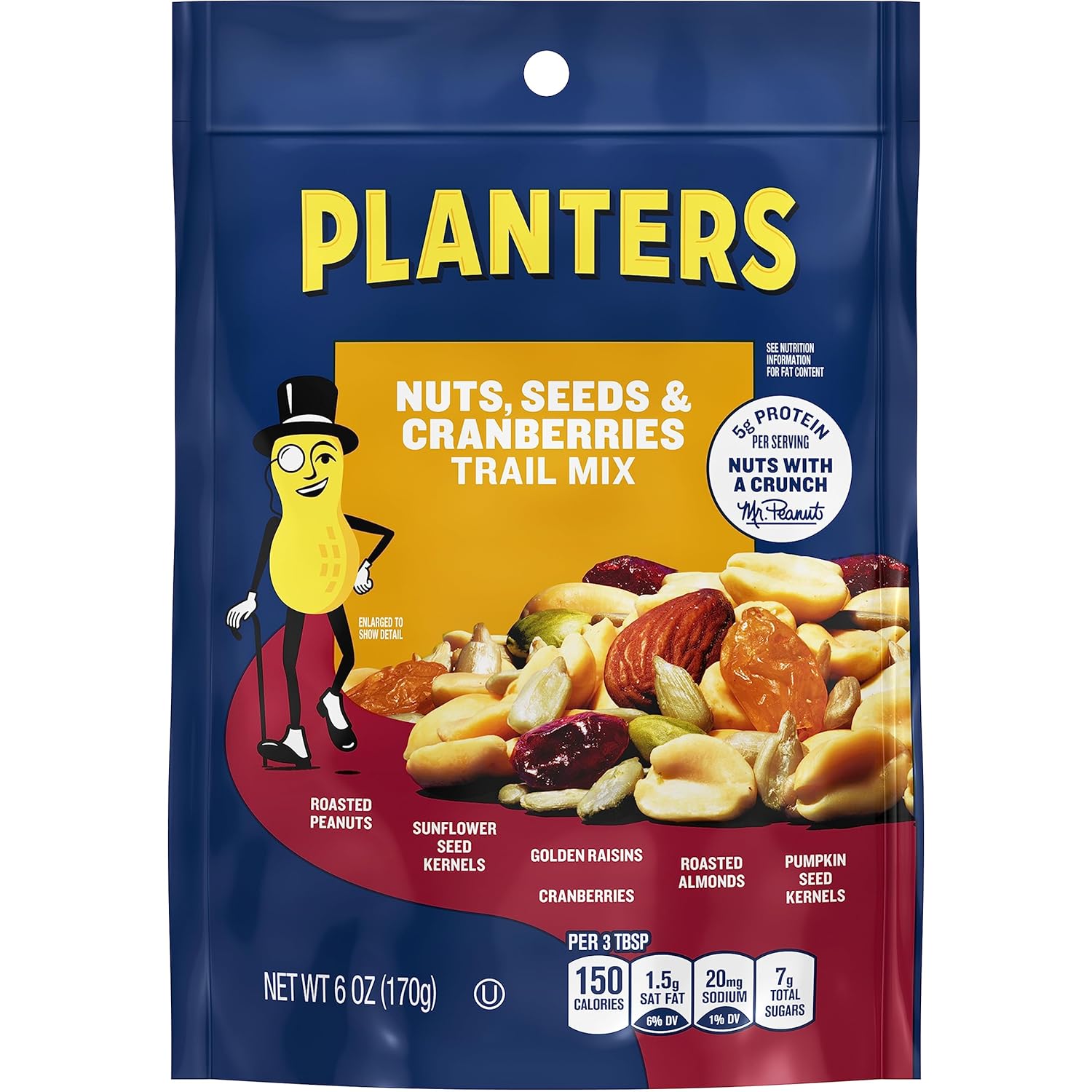 Planters Nuts & Cranberries 6 Oz Bags, (Pack Of 12)