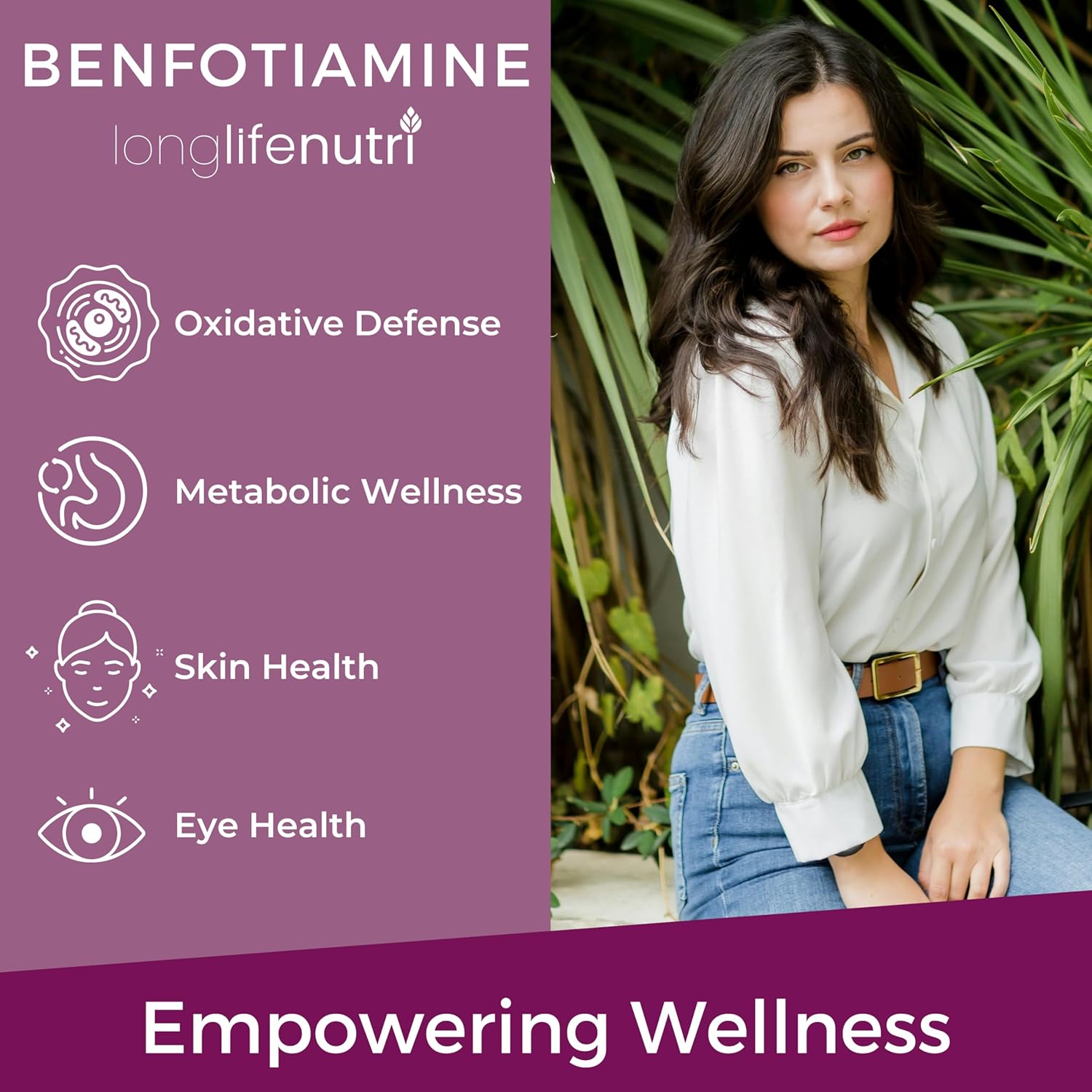 Benfotiamine 300Mg – 180 Vegetarian Capsules, 6-Month Supply, Fat-Soluble B1 Thiamine Supplement For Energy And Wellness, Lab Tested, Made In Usa