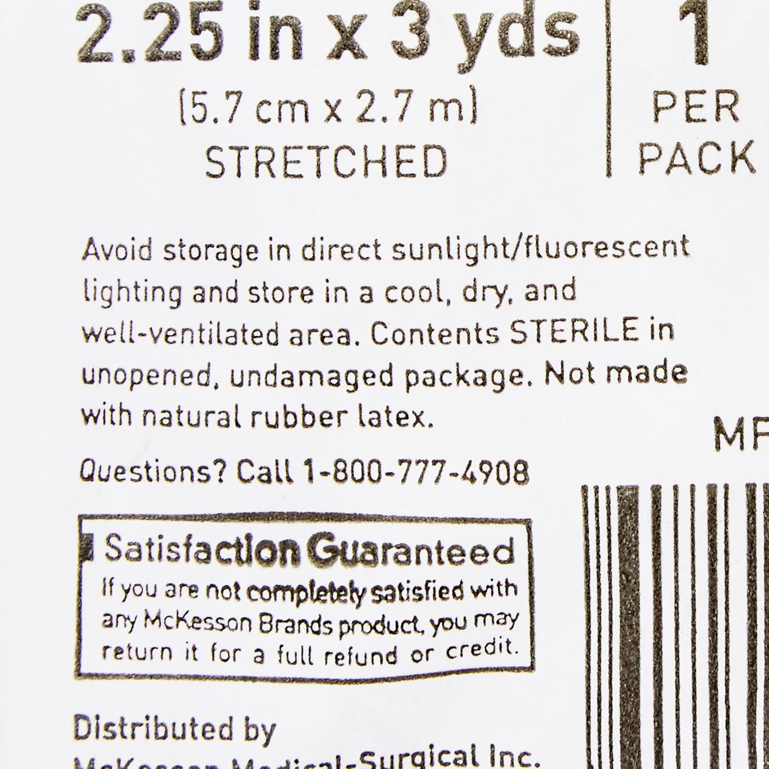 McKesson Gauze Bandage Rolls, Sterile, 6-Ply, 2 1/4 in x 3 yds, 96 Count : Health & Household