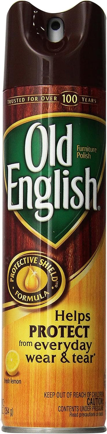 Old English Furniture Polish, Lemon 150 oz (12 Cans x 12.5 oz)