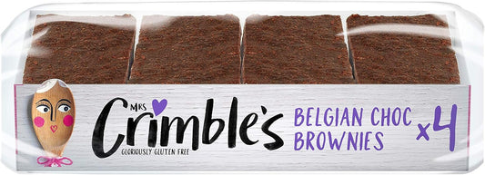 Mrs Crimble'S Gluten Free Double Choc Brownies, Premium Quality & Certified Free From Gluten, Wheat Free & Vegetarian Friendly, 9 Packs Of 4 (9 X 190G Multi Pack)
