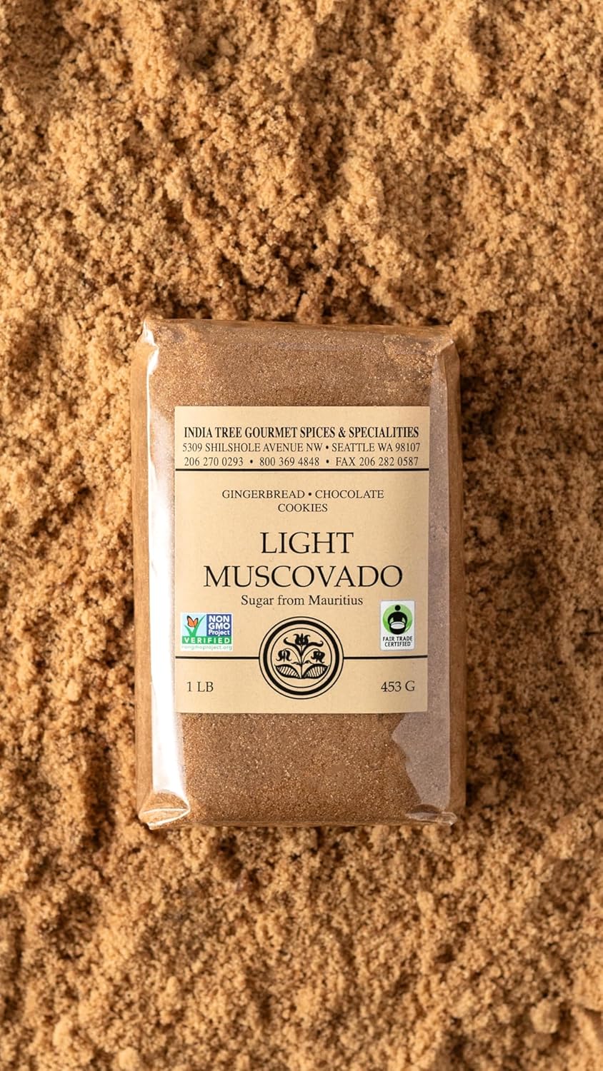 India Tree Light Muscovado Sugar, 1 Lb (Pack Of 4)