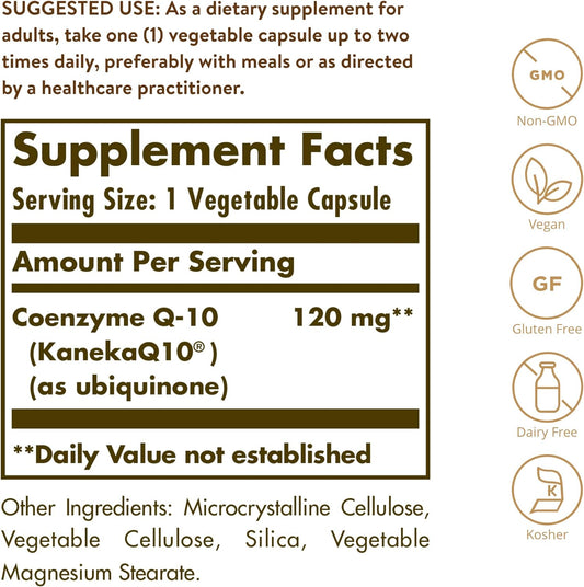 Solgar – Vegetarian CoQ-10 120mg, 60 Vegetable Capsules