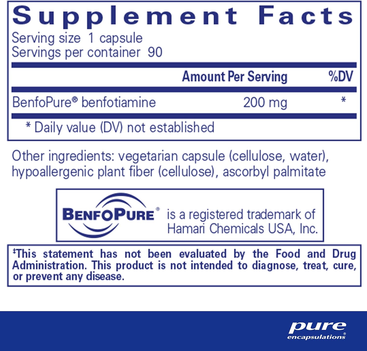 Pure Encapsulations BenfoMax | B1 (Thiamine) Supplement to Support a Healthy Carbohydrate Metabolism and Kidney Cellular Health* | 90 Capsules