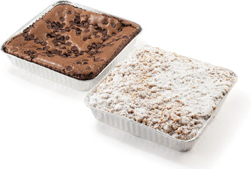 David'S Cookies Classic Chocolate Chip Brownie And Crumb Cake Dessert Tray - Fresh Bake, Soft, Chewy, And Delicious Brownies - Great For Sharing At Parties, Events, Or With Family And Friends (26 Oz Each)