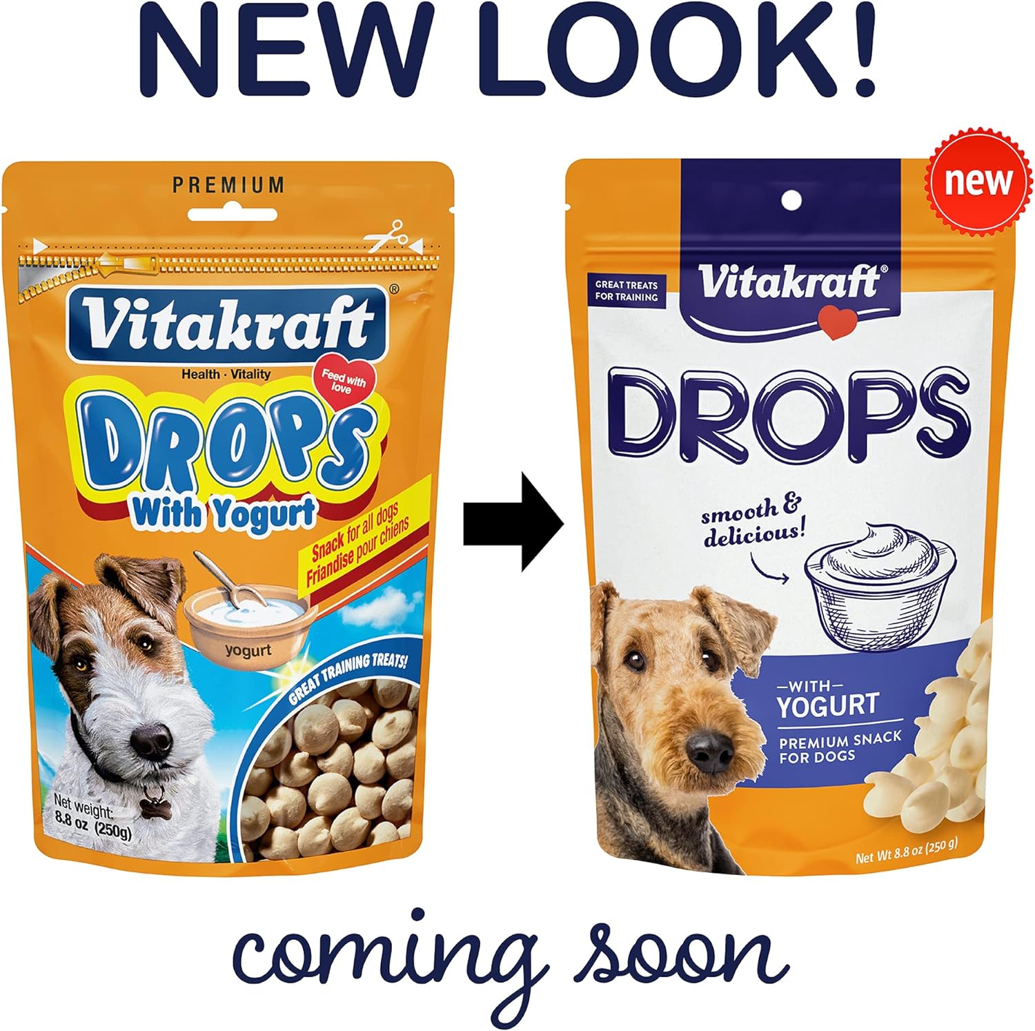 Vitakraft Drops with Yogurt Treats for Dogs, Bite-Sized Training Snacks, 8.8 Ounce (Pack of 1) : Pet Snack Treats : Pet Supplies