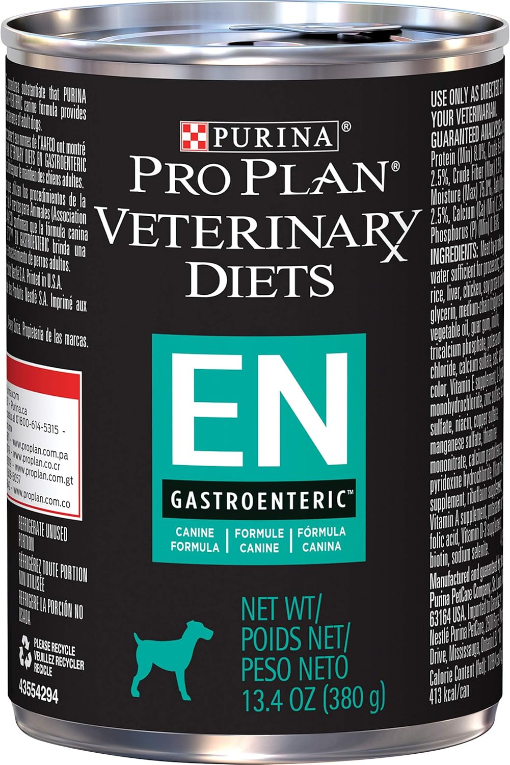Purina Pro Plan Veterinary Diets En Gastroenteric Canine Formula Wet Dog Food - (Pack Of 12) 13.4 Oz. Cans
