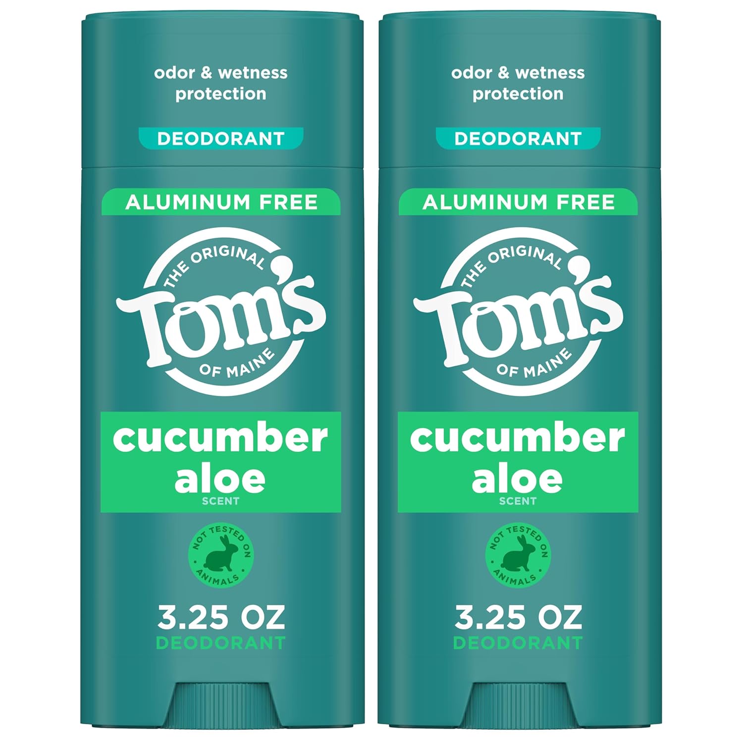 Tom’S Of Maine Cucumber Aloe Natural Deodorant For Women And Men, Aluminum Free, 3.25 Oz, 2-Pack