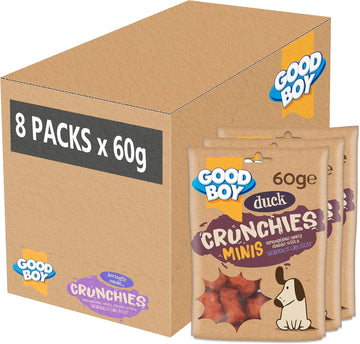 Good Boy Crunchies Mini Duck - Natural Dog Treats - Training Treats - Bulk Box - 8 X 60G