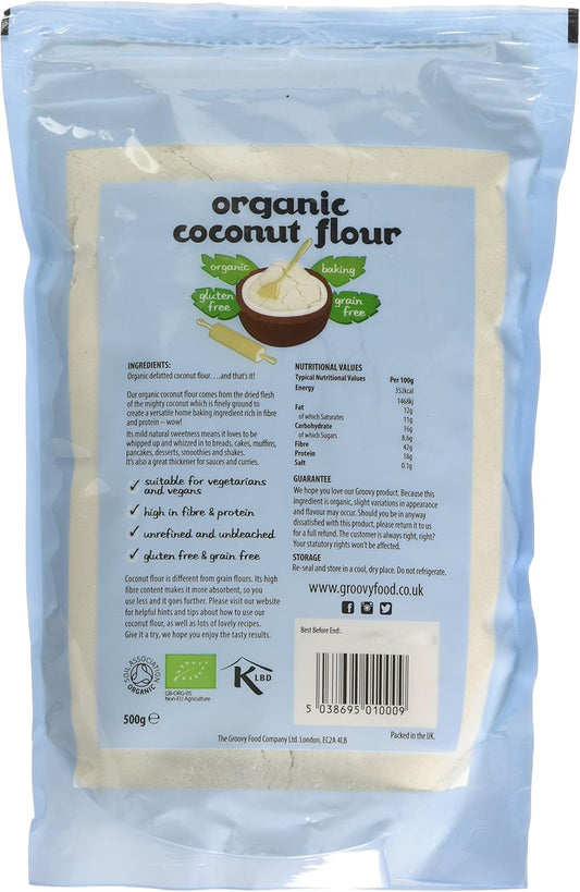 The Groovy Food Company Organic Coconut Flour, 500 G, Pack Of 6