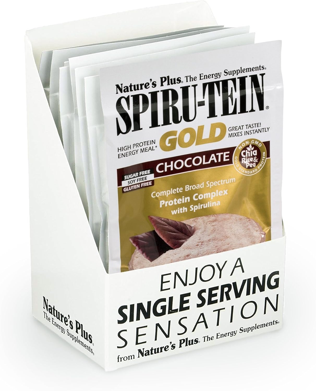 Nature'S Plus Spirutein Gold Chocolate Supplement, 8 Count