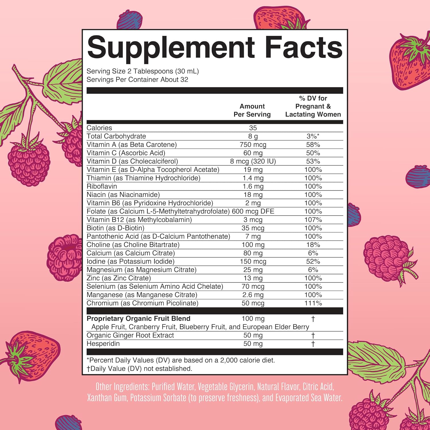 MaryRuth Organics Postnatal & Prenatal Vitamins for Women | Sugar Free | Womens Multivitamin for Pre-Conception, Pregnancy & Nursing | Ginger | Selenium | Folate | Vegan | Non-GMO | Gluten Free | 32oz : Health & Household