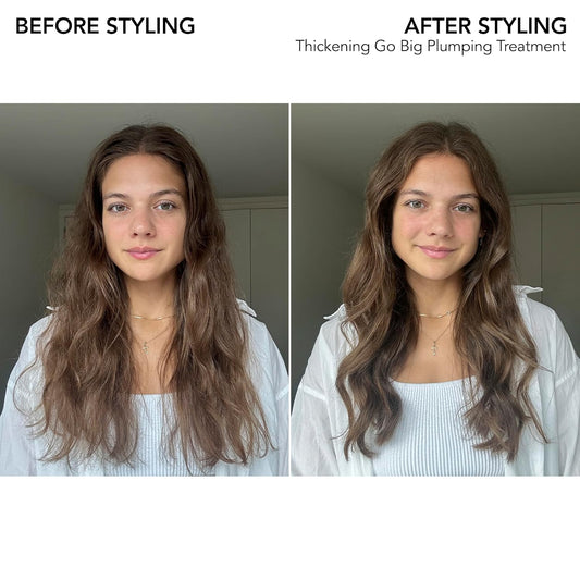 Bumble And Bumble. Thickening Go Big Plumping Hair Treatment Spray | Heat Protection | Softening + Defining | Straight To Wavy, 8.5 Fl Oz