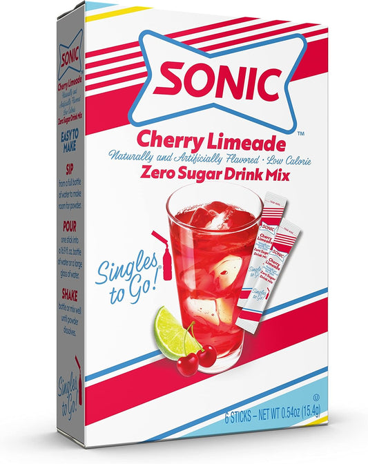 Sonic Singles To Go! Sonic Singles To Go Powdered Drink Mix, Cherry Limeade, 6 Sticks Per Box,(Pack Of 6)