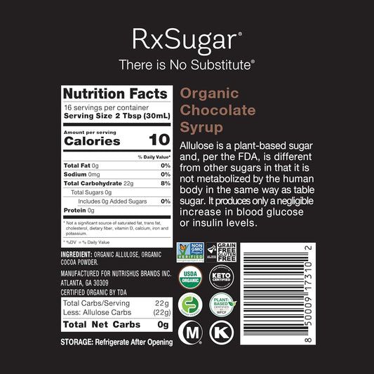 Rxsugar Khch00395964 16 Fl Oz Organic Cinnamon Syrup
