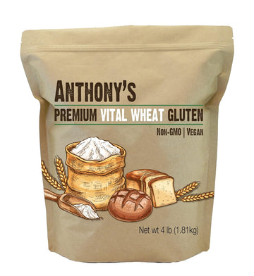 Anthony'S Vital Wheat Gluten, 4 Lb, Vegan, Non Gmo, Keto Friendly, Low Carb