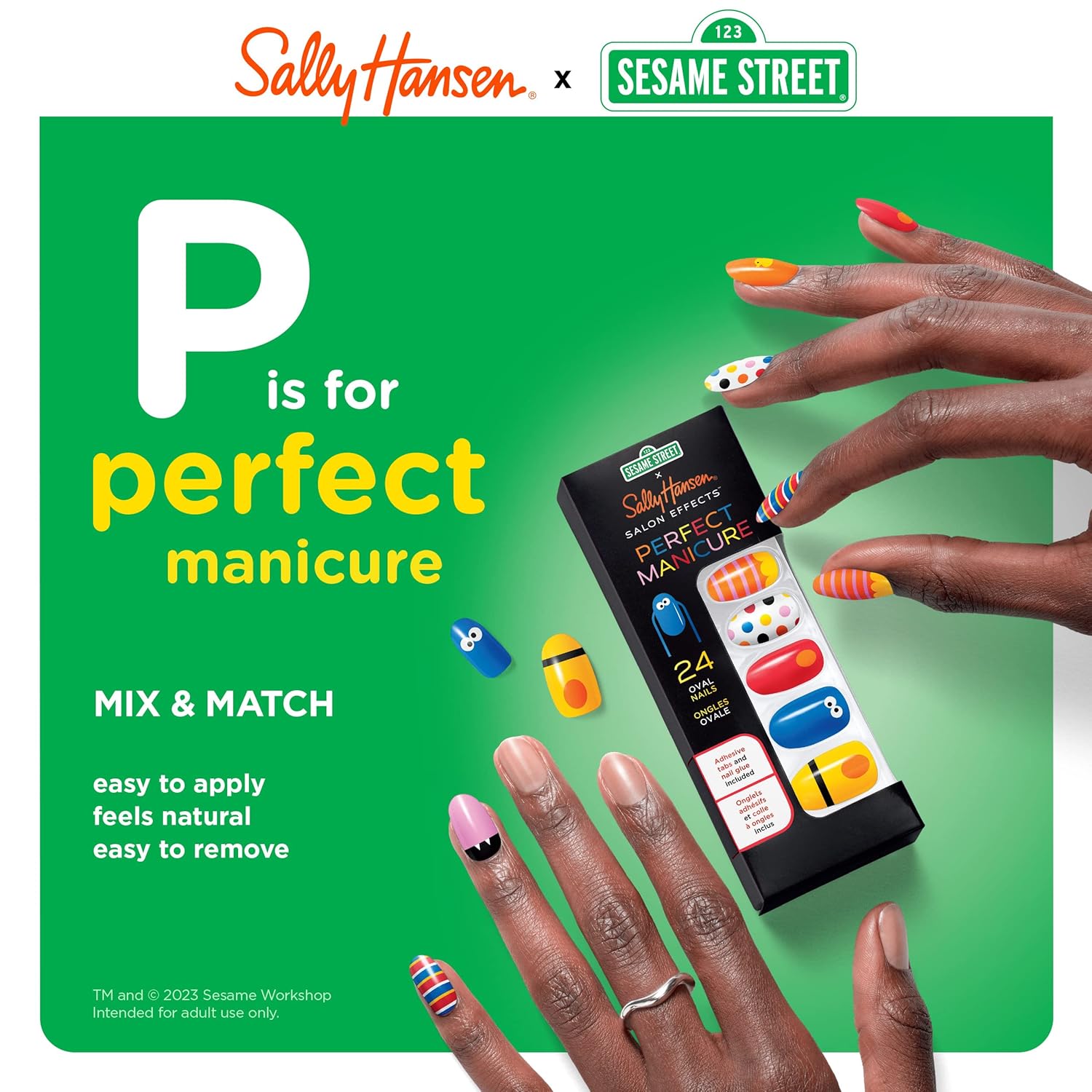 Salon Effects Perfect Manicure - Sesame Street Collection - 123 Sesame Street : Beauty & Personal Care