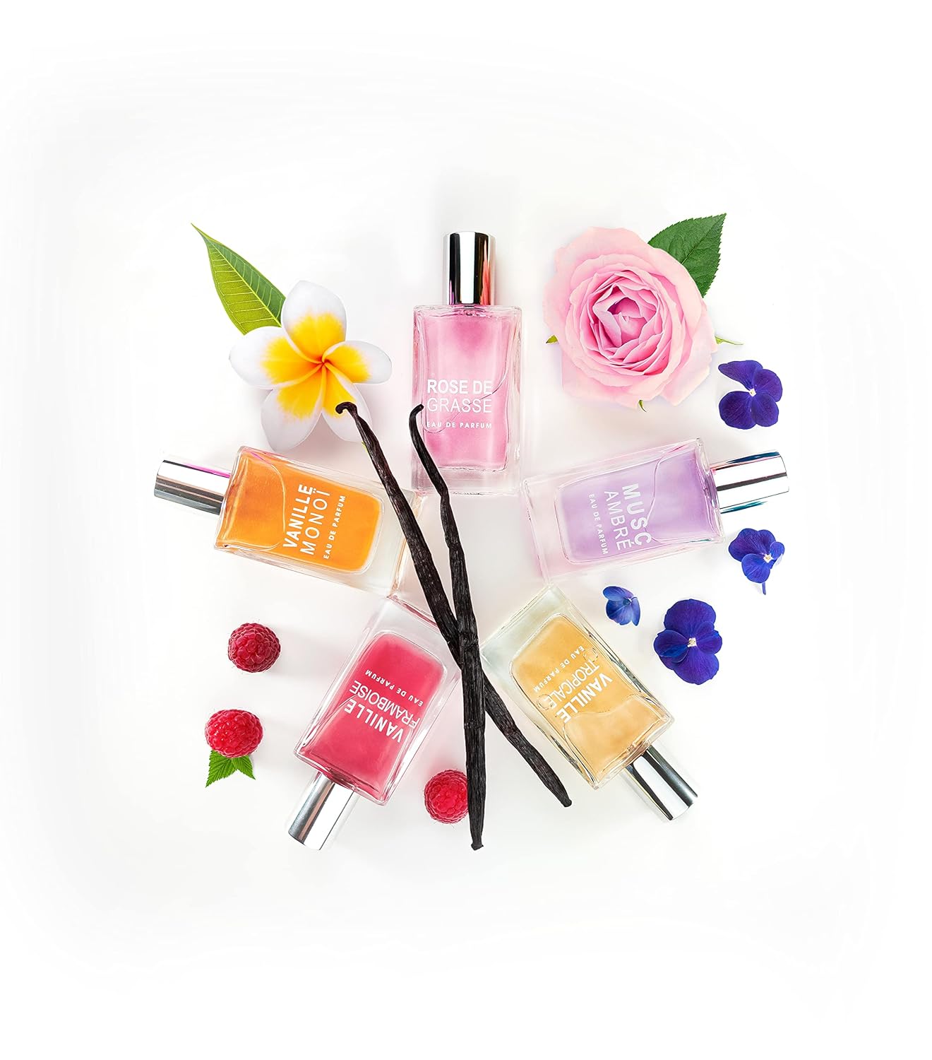 Jeanne Arthes - La Ronde Des Fleurs - Vanille Framboise Eau De Parfum - Spray Perfume For Women - Floral Fruity Scent, Notes Of Strawberry, Raspberry, Peach, Made In France, Long Lasting, 1.01 Fl. Oz : Beauty & Personal Care