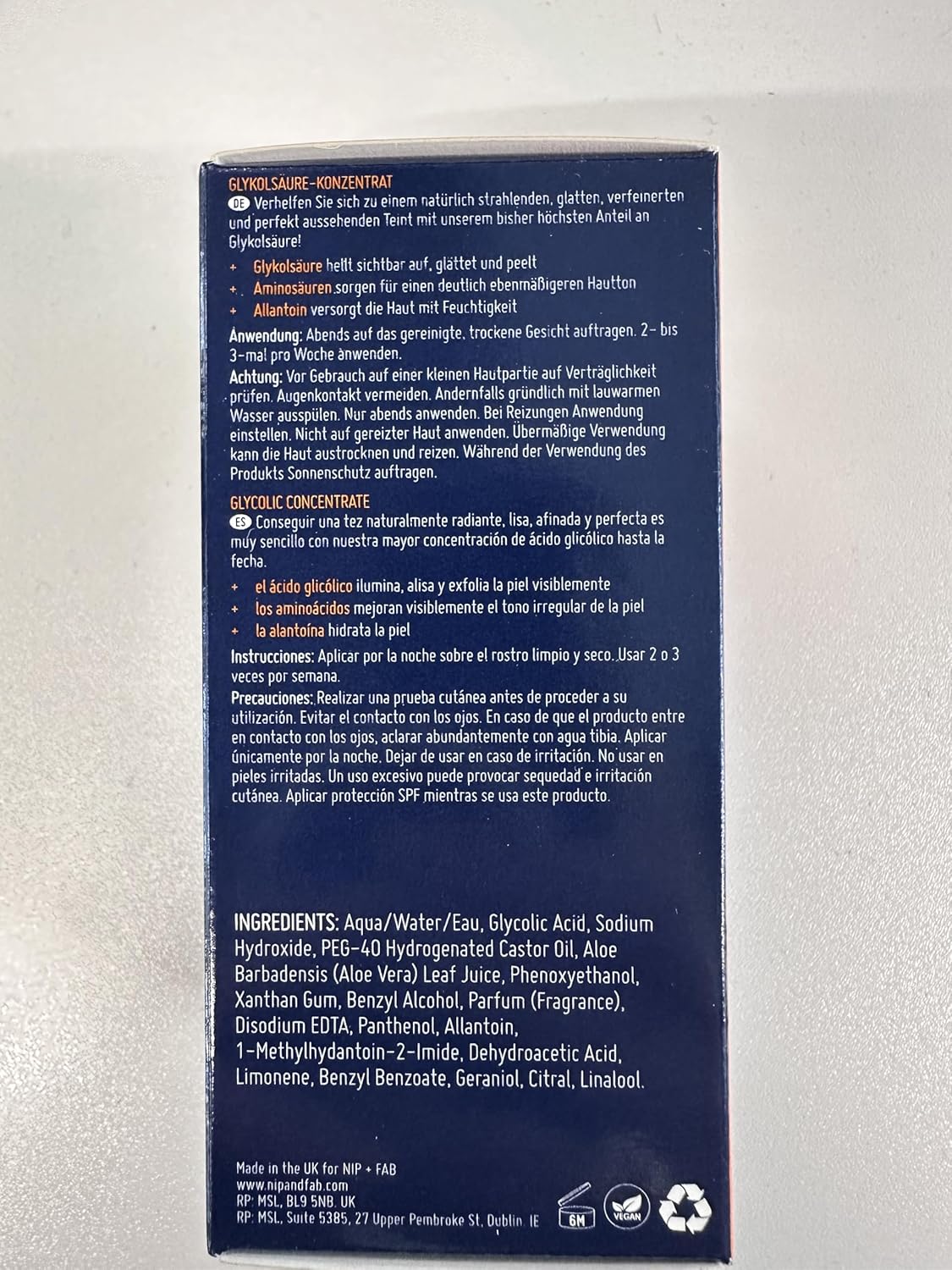 Nip + Fab Glycolic Acid Fix Extreme Booster 10% AHA Liquid Face Drops with Glycolic, Amino Acid, Allantoin for Skin Brightening Toning Exfoliation, 30ml : Amazon.co.uk: Beauty