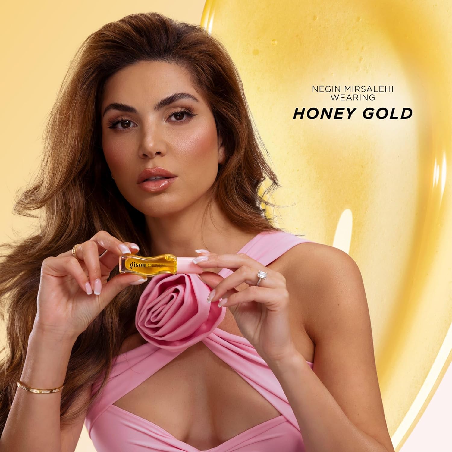 Gisou Honey Infused Hydrating Lip Oil, Nourishing Lip Moisturizer For Dry Lips, High Shine, Smooth Finish, Clear Pink Shimmer Shade, Fresh Watermelon Scent, Watermelon Sugar, 8Ml : Beauty & Personal Care