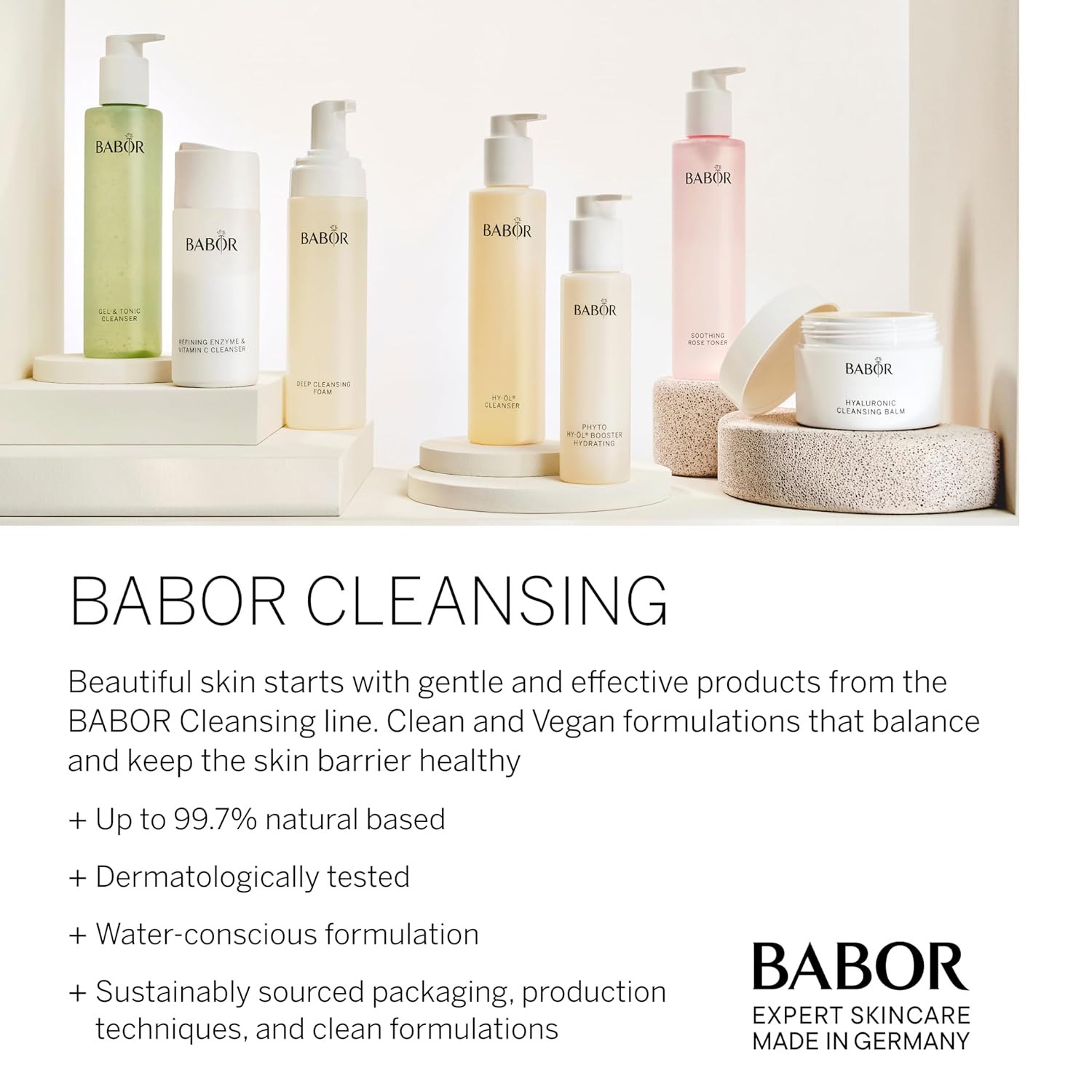 BABOR Gentle Cleansing Cream for Dry and Sensitive Skin, Especially Mild, Skin-friendly and Creamy Cleansing Lotion, Vegan Formula, Gentle Cleansing Milk : Beauty & Personal Care