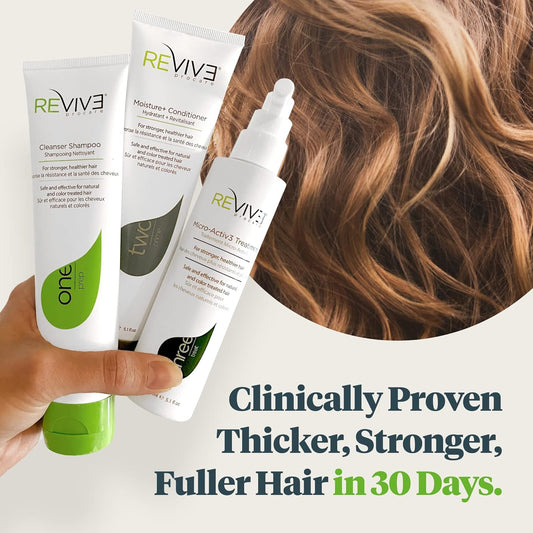 30 Day Trial Kit - 3-Part System For Fine And Thinning Hair - Sulfate And Paraben Free - Leave-In Hair Treatment Shampoo And Conditioner - Thinning Hair Treatment For Men And Women