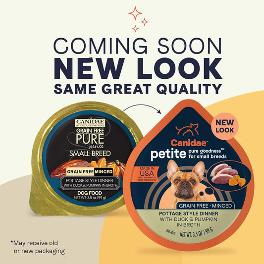 Canidae Pure Petite Small Breed Cup Minced With Duck & Pumpkin Dog Wet (12) 3.5 Oz