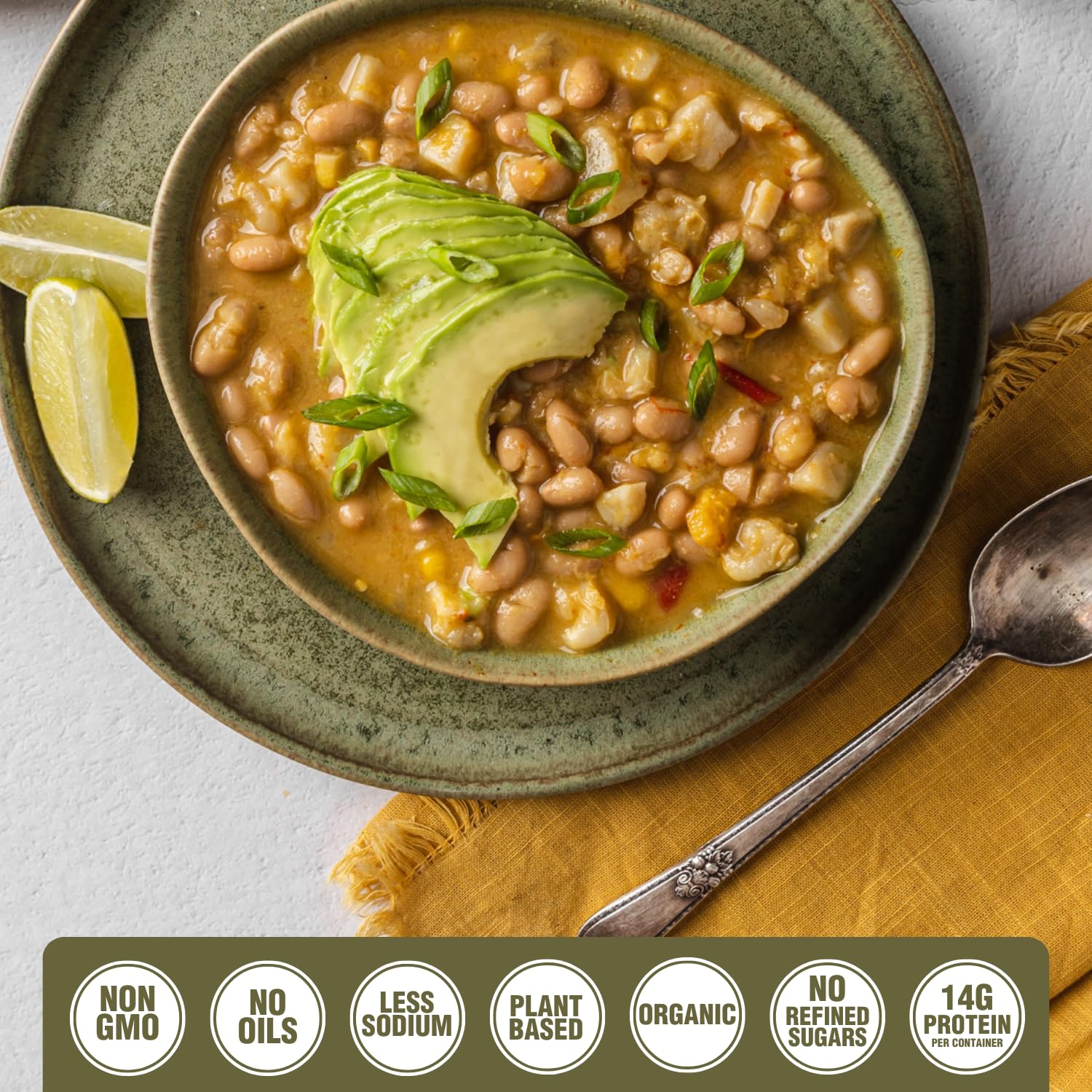 Plantstrong Creamy White Bean Chili Soup - Organic, Plant-Based, Non-Gmo, Vegan, High Protein Chili Soup : Grocery & Gourmet Food