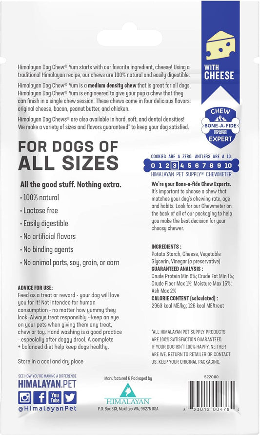 Himalayan Dog Chew Yak Cheese Dog Chews, 100% Natural, Long Lasting, Gluten Free, Healthy & Safe Dog Treats, Lactose & Grain Free, Protein Rich, Medium, 4.5 Oz