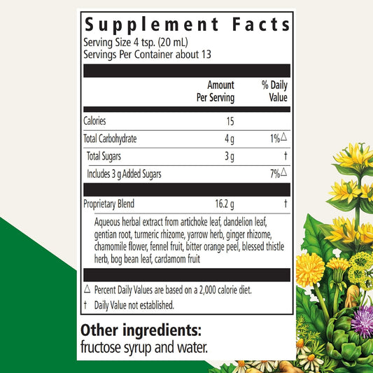 Floradix Gallexier Herbal Bitters - Digestive Support Supplement With Artichoke, Dandelion, Turmeric, Ginger & More - Liquid Formula - Easily Absorbed - Vegan, Non-Gmo - 8.5 Fl Oz