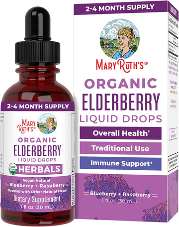 Maryruth'S Elderberry Syrup - Usda Organic, Sugar Free Immune Support Supplement For Adults & Kids, Ages 1+, Vegan, Non-Gmo, Immune Boosters, Clean Label Project Verified, 1 Fl Oz