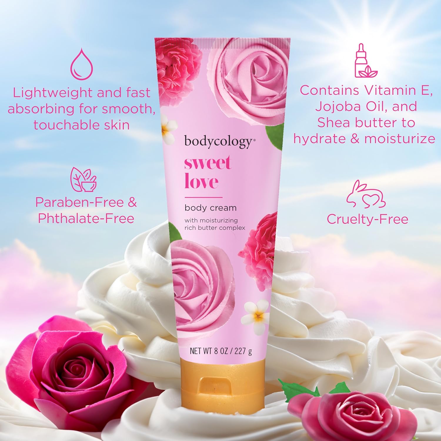 Bodycology Shea Butter Body Cream, Sweet Love, 8 Oz : Beauty & Personal Care