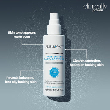 Ameliorate Transforming Clarity Body Spray 145Ml | Lab6, Hyaluronic Acid, Quora Noni | Dermatologically Tested