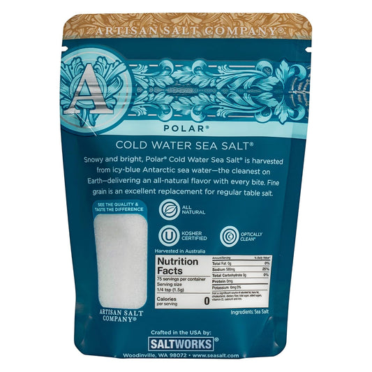 Artisan Salt Company Polar Cold Water Sea Salt, Zip-Top Pouch, 4 Ounce
