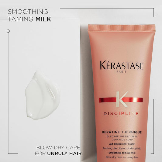 Kérastase Discipline, Blow-Dry Protecting Milk, For Thick & Fragile Hair, With Unique Morpho-Kératine, Keratin Thermique, 150Ml