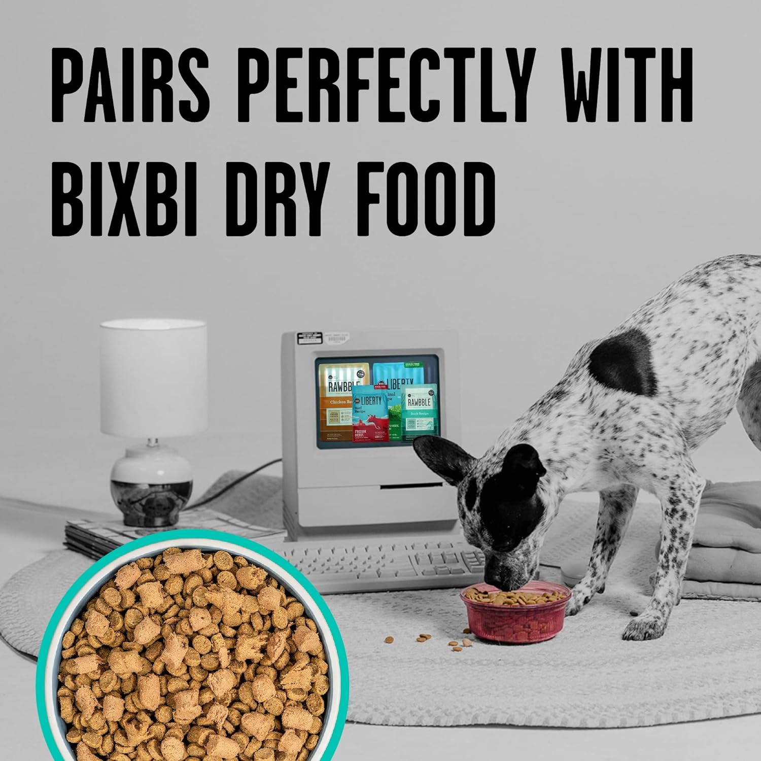 BIXBI Rawbble Freeze Dried Dog Food, Duck Recipe, 4.5 oz - 95% Meat and Organs, No Fillers - Pantry-Friendly Raw Dog Food for Meal, Treat or Food Topper - USA Made in Small Batches : Pet Supplies