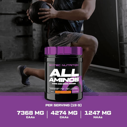 Scitec Nutrition All Aminos – Essential Amino Acids – With Magnesium – Gluten-Free, Sugar-Free – Ideal For Workouts And Recovery, 340 G, Mango