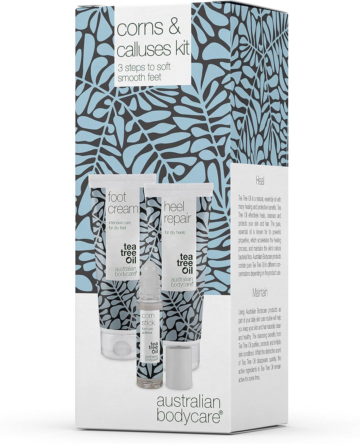 Corns & Calluses Kit With Tea Tree Oil For Soft Feet - Foot Cream, Heel Repair & Corn Stick Set For Effective Foot Care & Repair - Natural Ingredients - Perfect For Dry, Rough & Cracked Feet