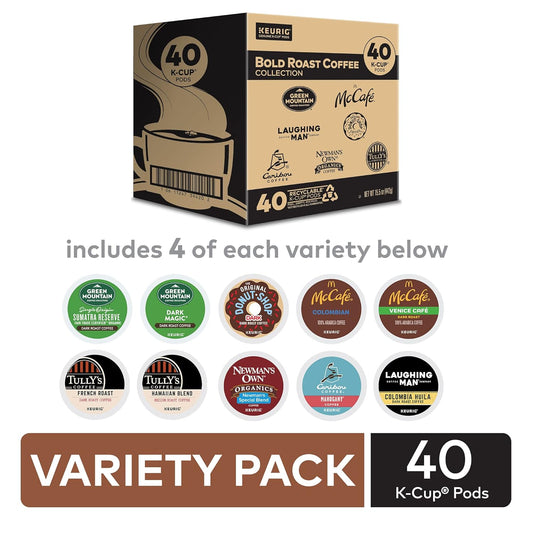 Keurig Bold Roast Coffee Collection Single-Serve K-Cup Pods Variety Pack, 40 Count