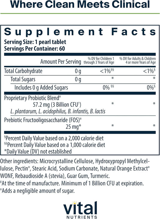 Hyperbiotics Vital Nutrients Pro Kids Probiotic | Allergen-Free Toddler Probiotics For Kids | Targeted Immune, Gut, And Digestive Health | Sugar-Free Orange Flavor | 60 Chewable Tablets
