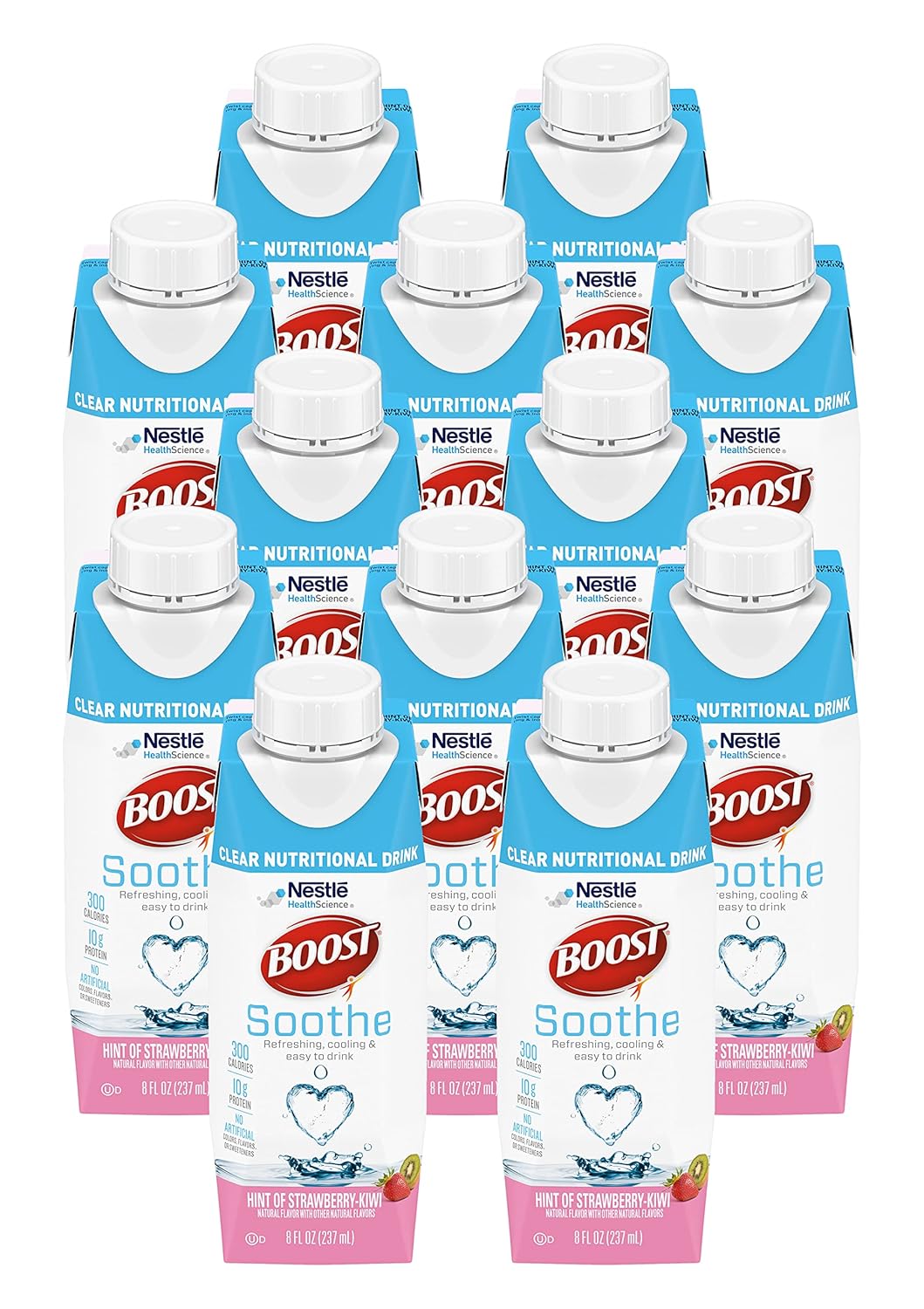 Boost Soothe Clear Nutritional Drink (Strawberry Kiwi, 8 Fl Oz (Pack Of 12))