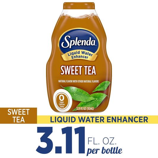 Splenda Liquid Water Enhancer Drops, Sugar Free, Zero Calorie, Natural Flavor, Concentrated Drink Mix, 3.11 Fl Oz Each Bottle (Sweet Tea, 1 Pack)