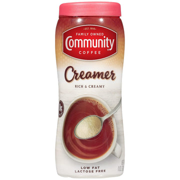 Community Coffee Lactose Free Powdered Coffee Creamer, 11 Ounce Canister (Pack Of 6)