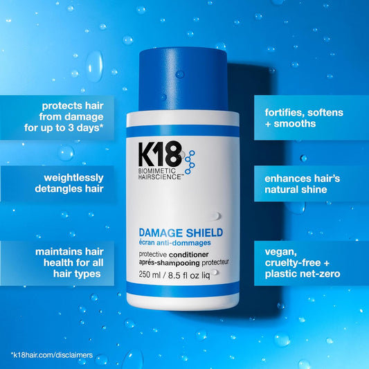 K18 Damage Shield Protective Conditioner, Protects Hair From Daily Damage, Improves Strength & Shine, 8.5 Fl Oz