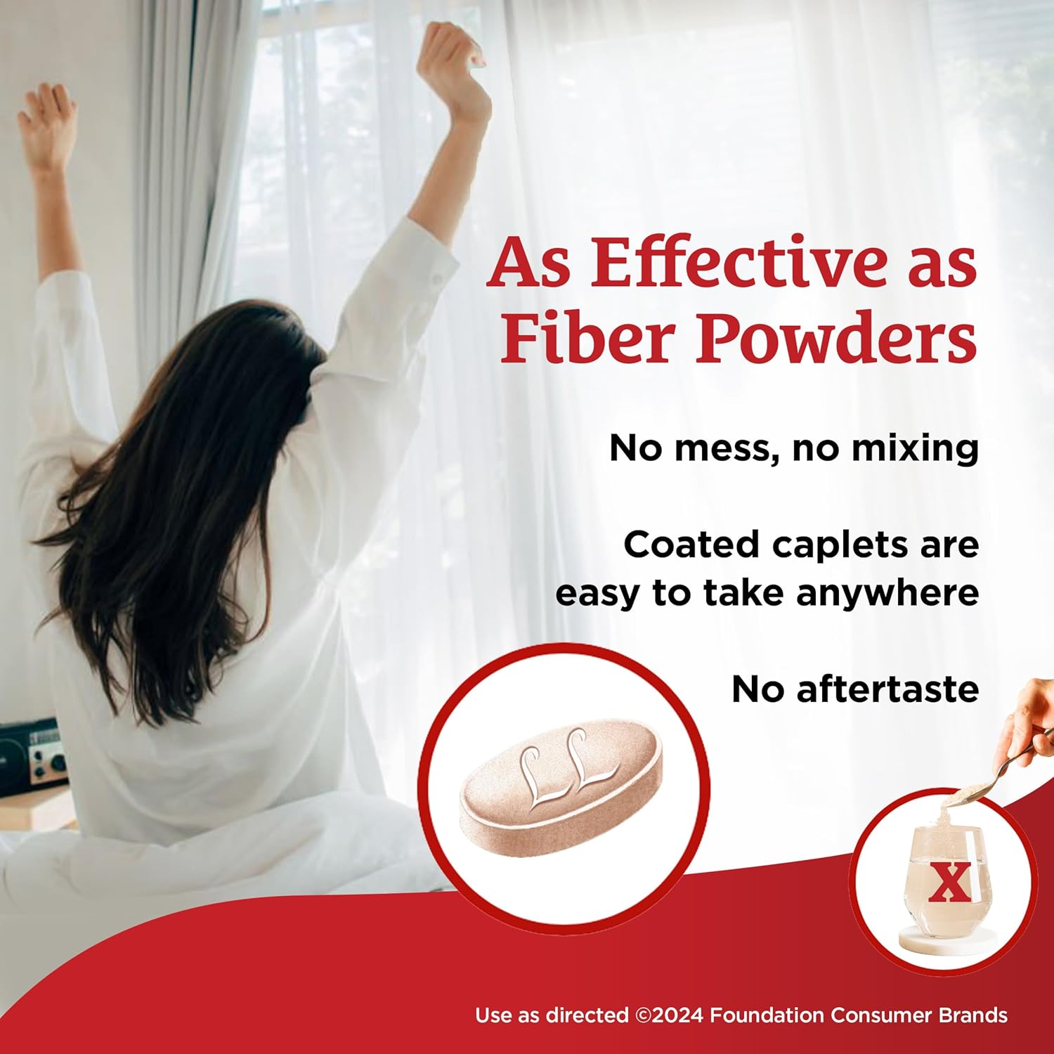 Fibercon Fiber Therapy Coated Caplets, Safe, Simple & Comfortable Insoluble Fiber For Bowel Irregularity, Comfortable Constipation Relief With No Gas Or Bloating, 140 Caplets : Health & Household