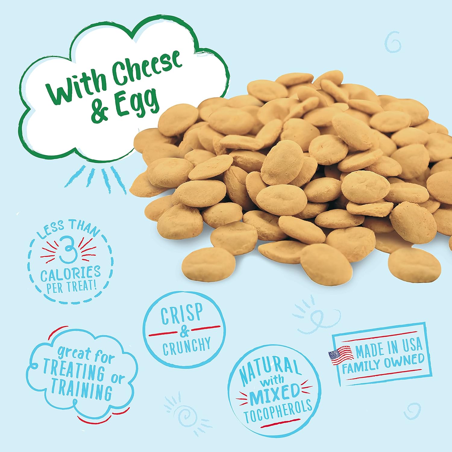 Charlee Bear Original Dog Treats, Cheese and Egg, 16 oz : Pet Snack Treats : Pet Supplies